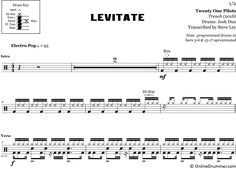 sheet music with the words levitate on it