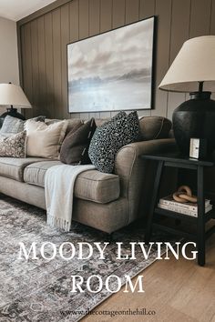 a living room filled with furniture and pillows