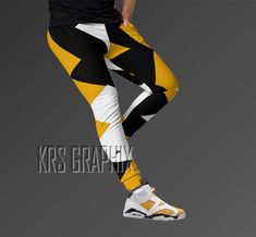 Looking for the perfect addition to your sneakerhead wardrobe? Look no further than our joggers to match the Jordan 6 Yellow Ochre! 🔥🔥 Made from a comfortable cotton blend with a soft cotton-feel fabric face and brushed fleece fabric inside, these joggers are perfect for any workout or lounging on the couch. Featuring a slim fit, cuffed legs, practical pockets, and an elastic waistband with a white drawstring, these joggers are a must-have for any sneakerhead looking to match their Jordans or complete their sneaker outfit. The with jagged graphics inspired by the iconic Jordan 6 Yellow Ochre colorway make these joggers a perfect gift for any sneakerhead out there. Please note that the Jordan 6 Yellow Ochre shown in the images is not included and any shoes displayed in our listings are so Jordan 13 Lucky Green, Sneaker Outfits, Orange Outfit, Lucky Green, Yellow Ochre, Matching Jordans, Black Socks, Fresh Kicks, Jordan 6