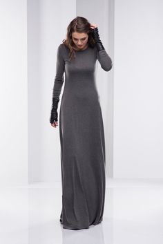 "Long Sleeve Maxi Dress, Maxi Dress for Women, Plus Size Maxi Dress ♠ Combine it with the black vest>> https://etsy.me/2FfrgbE the sweater>> https://etsy.me/2DC5mha the wool vest>> https://etsy.me/2FfrIXo and the gloves>> https://etsy.me/2PZOO8z ♠ Nothing like the beauty of a simple and feminine maxi gown that hugs the body at all the right places. Enjoy the soft embrace of this alluring minimalist piece during the day or pair with a statement accessory for a radiant even Plus Size Maxi Dress, Maxi Dress For Women, Cotton Long Dress, Bohemian Clothing, Bohemian Women, Plus Size Maxi, Sleeve Maxi Dress, Women Plus Size, Women Maxi