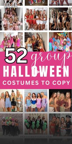 the cover of 52 group halloween costumes to copy