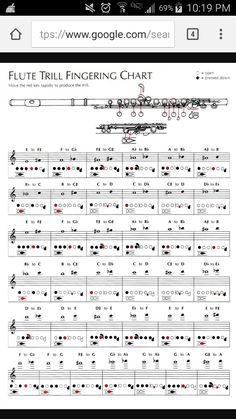 the flute fingering chart for flute