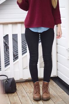 Winter Hipster, Converse Outfits, Fall Outfits For School, Boating Outfit, Winter Leggings, Timberlands, Looks Street Style, Mode Inspo, Chambray Shirt