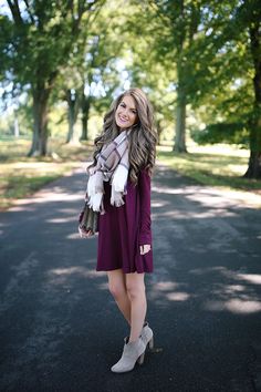 Southern Curls And Pearls, How To Wear Ankle Boots, Fall Fashion Dresses, Simple Fall Outfits, Outfits Winter, Blanket Scarf