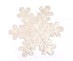 a snowflake is shown on a white background with no people in the photo