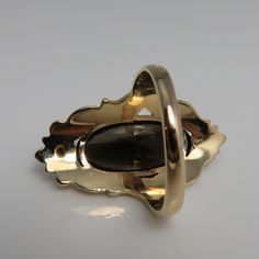 Vintage 10k yellow gold smoky quartz and diamond cocktail ring. 4.8 grams. size 6.5. beautiful detail. 29mm by 19mm. Diamond Cocktail Ring, Diamond Cocktail Rings, Antique Engagement, Antique Engagement Rings, Diamond Rings Bands, Pinky Ring, Cocktail Ring, Smoky Quartz, Gold Style