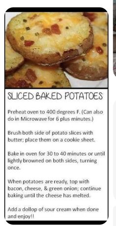 the recipe for baked potato cakes is shown