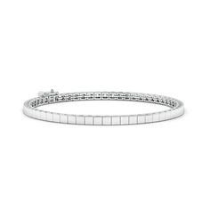 Sleek and sophisticated, this square link bracelet feels modern and minimal. It is designed in 14k white gold with a polished finish. Plain Jewelry, Square Bracelet, Link Bracelets, Slip On Sneaker, 18k Gold, Sleek, White Gold, Yellow Gold, Bracelet