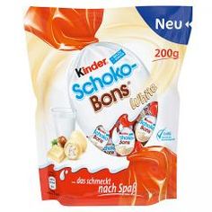 a bag of kinder schoko bons with nuts and milk