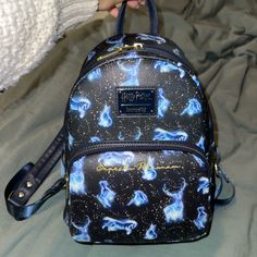 New Never Used (Tags Removed But Clean And Free Of Debris/Damage) Authentic Harry Potter Mini Backpack Black Travel Backpack With Case Included, Black Travel Backpack With Case, Disney Loungefly Backpack, Back To School Images, Harry Potter Expecto Patronum, Loungefly Purse, Holiday Finds, Loungefly Backpack, Expecto Patronum