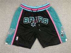 San Antonio Spurs Logo, Nba Basketball Shorts, Spurs Logo, Nba Shorts, 90s Basketball, Spurs Basketball, Tony Parker, Black 90s, 90s Shorts