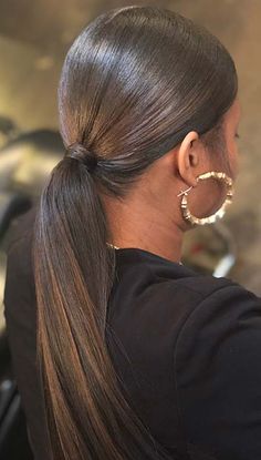 Low Ponytail Hairstyles, Tail Hairstyle, Stylish Ponytail, Pony Hairstyles, Weave Ponytail Hairstyles, Weave Ponytail, A Ponytail, Low Ponytail, Sleek Ponytail