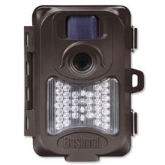 the bushmake game camera is shown with its flash light on it's side