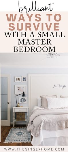 How to deal with a small master bedroom. Small master bedroom layout ideas. How to design a tiny master bedroom. Small bedroom ideas.