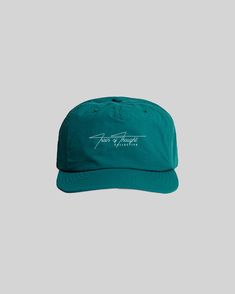 TOTC Signature Surf Turquoise Snapback - trainofthoughtcollective Functional Green Snapback Hats, Functional Green Hats For Streetwear, Functional Green Six-panel Baseball Cap, Casual Green Nylon Hat, Green 5-panel Sporty Snapback Hat, Sporty Green 5-panel Snapback Hat, Green Flat Brim Dad Hat For Streetwear, Quick Dry, Surfing