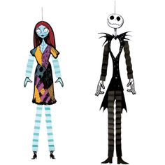 two cartoon characters dressed in halloween costumes