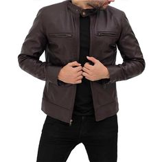 Jasoon Beghe Brown Real Lambskin Leather Moto Biker Jacket Men
When you want to make a fashion statement, one of the best looks to make is to team a brown biker leather jacket with pebble grain pants, a nice belt, and an eye-catching belt buckle. This look is perfect for a hot summer day out and is comfortable enough for even those who spend all day working.

This brown leather moto biker jacket is also ideal for men who like to play hard, whether biking in their neighborhood or playing golf at Brown Zipper Biker Jacket For Events, Brown Biker Jacket With Zipper For Biker Events, Brown Leather Biker Jacket For Business, Brown Moto Leather Jacket With Zipper Closure, Classic Brown Leather Jacket For Motorcycling, Classic Brown Leather Motorcycle Jacket, Brown Leather Jacket For Motorcycling, Classic Brown Biker Jacket For Biker Events, Fitted Brown Biker Jacket For Motorcycling