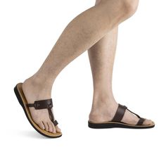 David - Vegan Leather Sandal | Brown Luxury Brown Men's Sandals, Men's Sandals Nordstrom, Ring Styling, Mens Slide Sandals, Toe Ring Sandals, Toe Loop Sandals, Mens Shoes Sandals, Brown Leather Backpack, Mens Leather Sandals