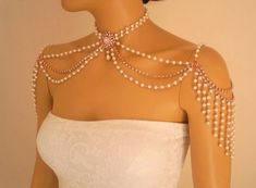 Crystal Harness, Bridal Body Jewelry, Jóias Body Chains, Rose Gold Art, Pretty Jewelry Necklaces, Necklace Swarovski