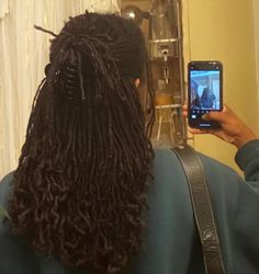 Traditional Locs Small, Layered Locs Long, Long Loc Hairstyles, Medium Sized Locs, Dyed Microlocs, Natural Locs With Curly Ends, Small Locs Black Women, Microlocs Hairstyles, Woman Locs