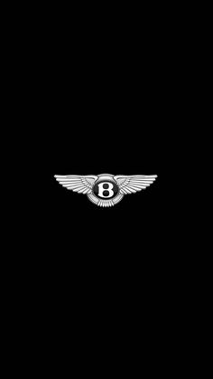 the bentley logo is shown on a black background