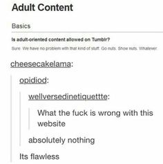 an image of the wordpress page for adult content