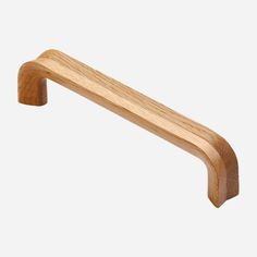 a wooden handle on a white background