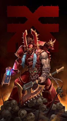 Warhammer 40k Khorne Space Marine, Space Marines 40k Art, Warhammer 40k Khorne, Warhammer 40k Tattoo, Warhammer 40k Chaos Space Marines, Warhammer 40k Chaos, Warhammer 40k Rpg, Chaos Space Marines