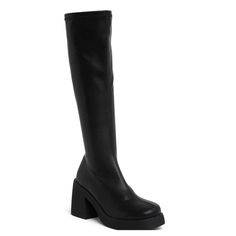 Steve Madden Henrik Platform Boot Knee High Size 9 In Black These Were Store Display, Otherwise Brand New Original Package Is Not Included Square Toe Platform Block Heel Knee Boot Side Zipper Closure Stretch Fabric 3.25 Inch Heel Height 1 Inch Platform Size 6 Measurements: 13.1 Inch Top-Shaft Circumference, 11.9 Inch Mid-Shaft Circumference, 15 Inch Shaft Height Size 8 Measurements: 13.5 Inch Top-Shaft Circumference, 12.3 Inch Mid-Shaft Circumference, 16 Inch Shaft Height Size 10 Measurements: 1 Fall Platform Knee-high Boots With Round Toe, Spring Platform Knee-high Boots With Round Toe, Wide Calf Chunky Platform Knee-high Boots With Round Toe, Trendy Knee-high Platform Boots Medium Width, Platform Knee-high Boots With Round Toe And Medium Width, Platform Knee-high Boots With Round Toe, Knee-high Boots With Platform, Round Toe, And Medium Width, Synthetic Knee-high Boots With Platform And Round Toe, Knee-high Boots With Platform And Round Toe