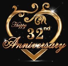 happy 5th anniversary greeting card with golden heart