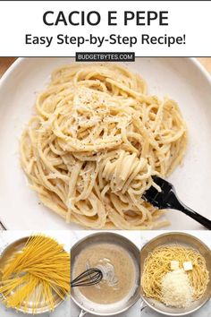 Simple Pastas Recipes, Recipes With Cavatelli Pasta, Caccio And Peppe, Caico De Pepp, Capellini Pasta Recipes, Cavatappi Pasta Recipes, Budget Bytes, Pepper Pasta, Pasta Dinner Recipes