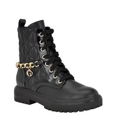 PRICES MAY VARY. The Jellard boot is your more polished combat boot with a quilted upper and chain for added luxe feel. Round Toe Zip Closure Imported Womens Combat Boots, Combat Boot, Kids Trend, Luxe Gifts, Ankle Bootie, Women Trends, Black Booties, Boot Shoes Women, Lace Up Boots