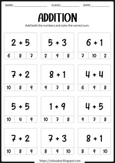 Free Addition Worksheets for Kids: Engaging and Fun Learning Resources Simple Math Worksheets For Kindergarten, Basic Addition For Kindergarten, Worksheets Math For Kindergarten, Addition Worksheets For Kg, Simple Addition Worksheets Preschool, Simple Addition Preschool, Simple Math For Preschoolers, Beginner Addition Worksheet, Math Skills For Kindergarten