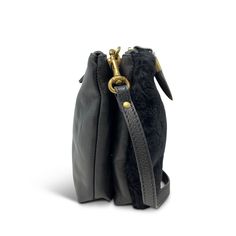 We can't get enough of our new silhouette in the lush, black shearling and butter soft black leather. We're absolutely smitten and head over heels with the Nottingham. Take a walk on the practical side with this sectioned handbag that's exceptional for staying organized. Arrange your passport, season tickets to the Giants, concert and movie tickets, driver's license in any one of the zip compartments. Work it like a mini filing system or a beloved PA, faithfully at your side, finding everything Monica Castiglioni, Season Ticket, Movie Tickets, Filing System, Take A Walk, Head Over Heels, Nottingham, Staying Organized, Soft Black