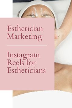 a woman getting her face massage with the words, esthetician marketing canva tips for