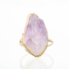 Vertical Raw Amethyst Ring, Gold Ring, Gemstone Ring, Raw Crystal Ring, Statement Ring, February Bir Amethyst Ring Gold, Secret Symbols, Raw Amethyst Ring, Ring Stacks, Gold Amethyst Ring, Amethyst Birthstone, Raw Crystal Ring, Raw Gemstone Ring, Raw Stone Ring