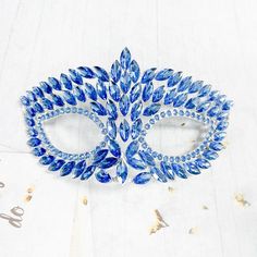 Durable Quality: This Masquerade Mask Is Made Of High-Quality Alloy And Rhinestone Diamond. They Are Manual Workmanship, Very Comfortable To Wear. Elegant Design: The Masquerade Mask Is Encrusted Shinny Diamond Rhinestone. The Intricate And Delicate Are Very Elegant And Luxury. Various Occasion: The Mask Is Perfect For Masquerade Party, Festivals, Carnival Themed Party, Formal Balls, Halloween Party, Trick-Or-Treat, Cosplay, Theatrical Plays, Fashion Shows, Pageants, New Year’s Party, Bridal Sho Elegant Blue Eye Mask For Masquerade, Silver Masquerade Mask With Rhinestones For Party, Elegant Blue Masquerade Mask For Parties, Blue Masquerade Mask For Carnival Costume Party, Masquerade Ball Mask, Blue Face Mask, Carnival Themed Party, Masquerade Party, Masks Masquerade