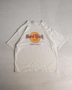 Vintage 90s Hard Rock Cafe Shirt, Mens White Shirt, Regular Pre-owned T-Shirt - Men's XL, Menswear  Size On Label: XL  Recommended Size: Men's XL  Measurements: Pit-to-Pit: 23" Length: 29" *Slight stains present, please check additional picture(s) for more info Mens White Shirt, Hard Rock Cafe Shirt, Cafe Vintage, White Tshirt Men, White Shirt Men, Vintage Cafe, Tshirt Men, Tee Shirt Homme, Rock Cafe