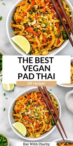 the best vegan pad thai recipe with chopsticks