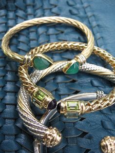 Gems Classic Jewelry Pieces, Saint Jewelry, Gold And Green, Cuff Bangle Bracelet, Onyx Bracelet, Onyx Gemstone, Jewelry Lookbook, Cuff Detail, Stackable Bracelets