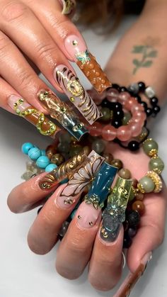 Bling Acrylic Nails, Dream Nails, Funky Nails, Pretty Acrylic Nails, Nails Inspo, Dope Nails, Cute Acrylic Nails, Love Nails, Just Girly Things