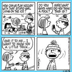 a comic strip with two people talking to each other