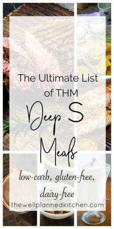 the ultimate list of thm deep meats and low carb, gluen free dairy - free