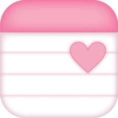 a pink and white square with a heart on it