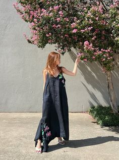 bougainvillea linen maxi dress | handmade linen dress Celebrating Life, Sustainable Fashion Brands, Weekend Plans, Linen Maxi Dress, Bougainvillea, Tie Dye Dress, Dyed Dress, In The Ocean, Casual Flats