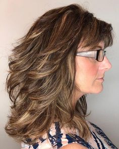 Layered Thick Hair, Thick Hair Styles Medium, Medium Layered Haircuts, Medium Length Hair With Layers, Hairstyles For Women Over 50, Hairstyles Over 50, Haircut For Thick Hair