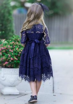 Navy Flower Girl Dress, Navy Blue Flower Girl Dresses, Bohemian Flower Girl Dress, Navy Flower Girl, Navy Blue Girls Dress, Bohemian Flower Girl, Earth Wedding, Flower Girl Dresses Navy, Flower Girl Dresses Country