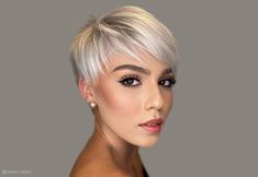 20 Trendiest Pixie Mullet Ideas Taking Over 2023 Platinum Blonde Pixie, Short Sassy Haircuts, Sassy Haircuts, Thick Hair Cuts, Pixie Bob Haircut, Short Hair Pixie Cuts, Blonde Pixie Haircut, Short Hairstyles For Thick Hair