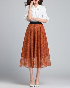 * A midi skirt with elastic waist. * Made of quality lace fabric and soft lining. * Can custom make waist size and skirt length. * Material: 90% polyester, 10% spandex * Size: True to US size, US 0-US 20 are available, you can let us know your usual size and height in your order. * Shipping: Free shipping Processing time : 5-7 Business days Delivery time : 7-20 Business days Tracking number available If you need rush order or expedited shipping, please let us know, thanks. Lace Patchwork Maxi Skirt, Spring Lace Patchwork Skirt, Spring Flowy Lace Patchwork Skirt, Spring Flowy Skirt With Lace Patchwork, Flowy Tiered Skirt With Lace Patchwork, Flowy Lace Patchwork Tiered Skirt, Long Skirt With Lace Patchwork, Elegant Long Skirt With Lace Patchwork, Lace Full Skirt Dress With Lined Skirt