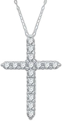 White Cross Necklace, Sterling Silver Cross Pendant, Silver Cross Pendant, Sterling Silver Cross, Yes Please, Cross Pendant Necklace, Silver Cross, White Sapphire, Cross Pendant